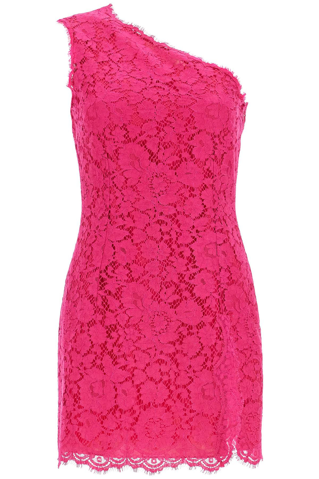 short shocking pink lace dress