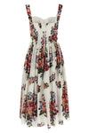 mazzo di fiori print cotton midi dress