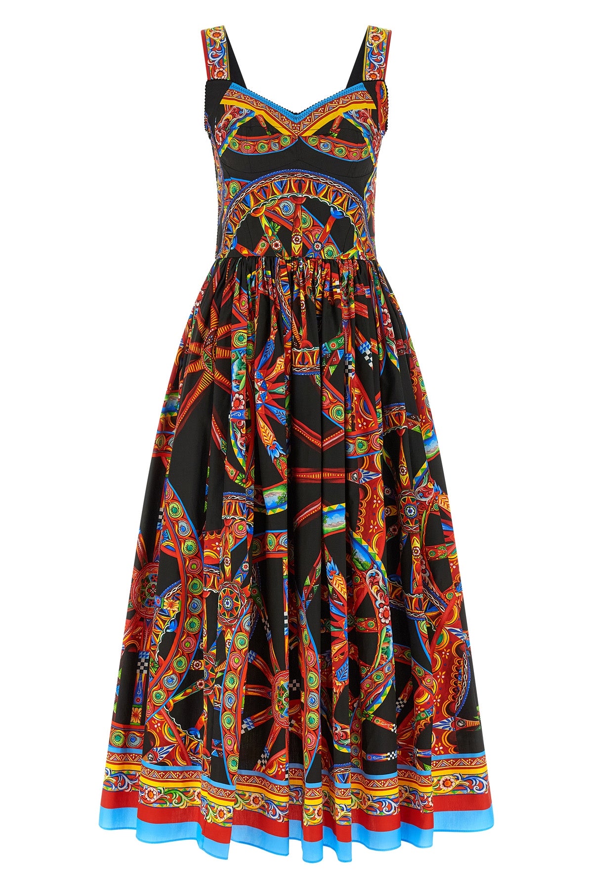 the dolce&gabbana long dress features a structured bodice