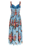 long dress in light cotton poplin