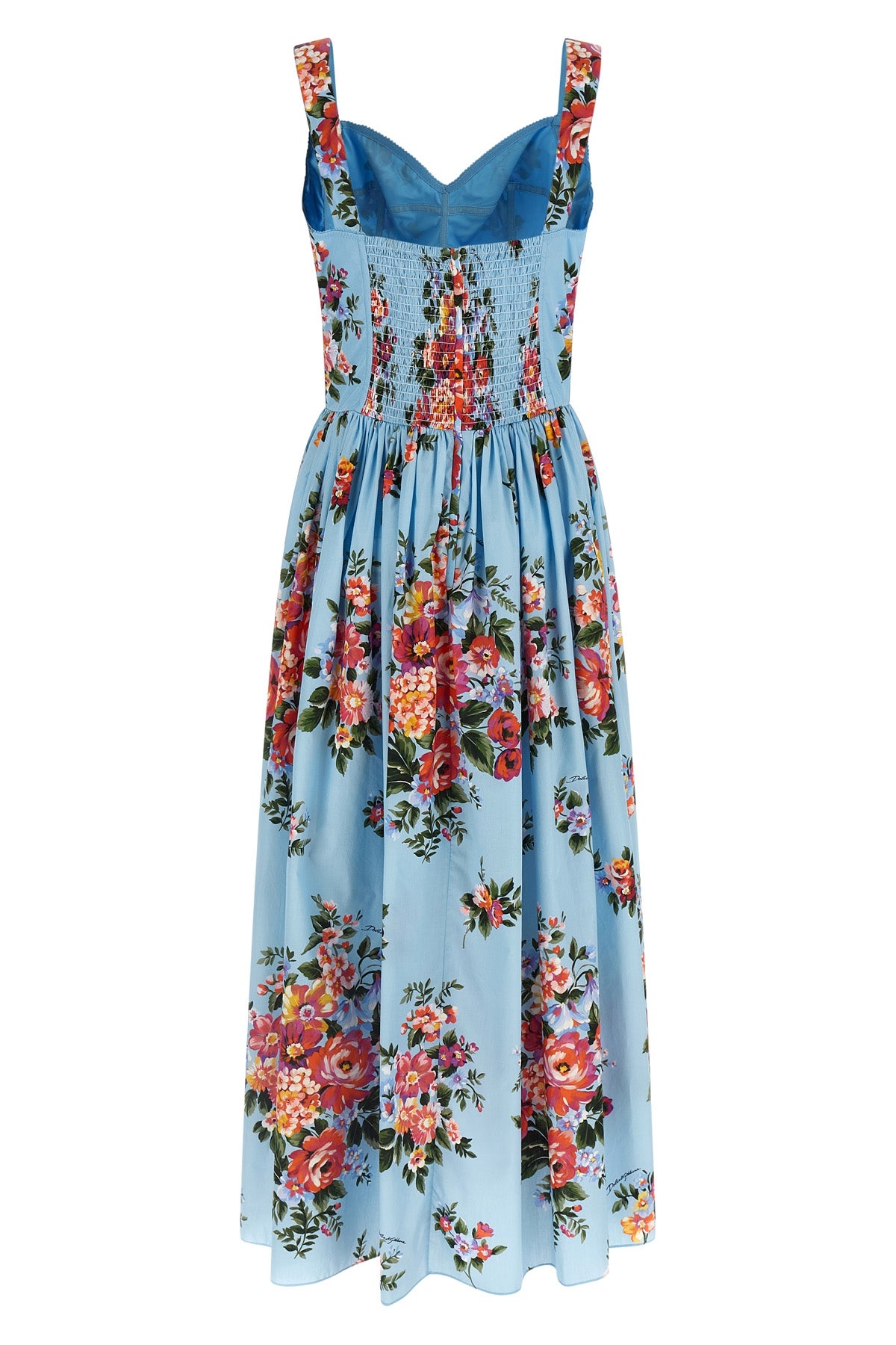 long dress in light cotton poplin