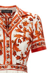 the dolce & gabbana maiolica print silk twill midi dress embodies sartorial ex