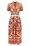 the dolce & gabbana maiolica print silk twill midi dress embodies sartorial ex