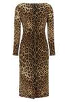 the dolce & gabbana midi dress defines a precise silhouette through its tight an