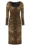 the dolce & gabbana midi dress defines a precise silhouette through its tight an