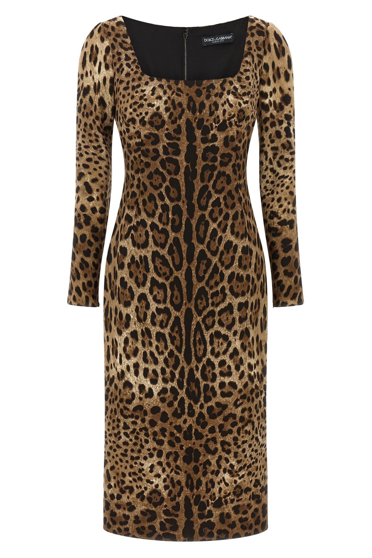 the dolce & gabbana midi dress defines a precise silhouette through its tight an