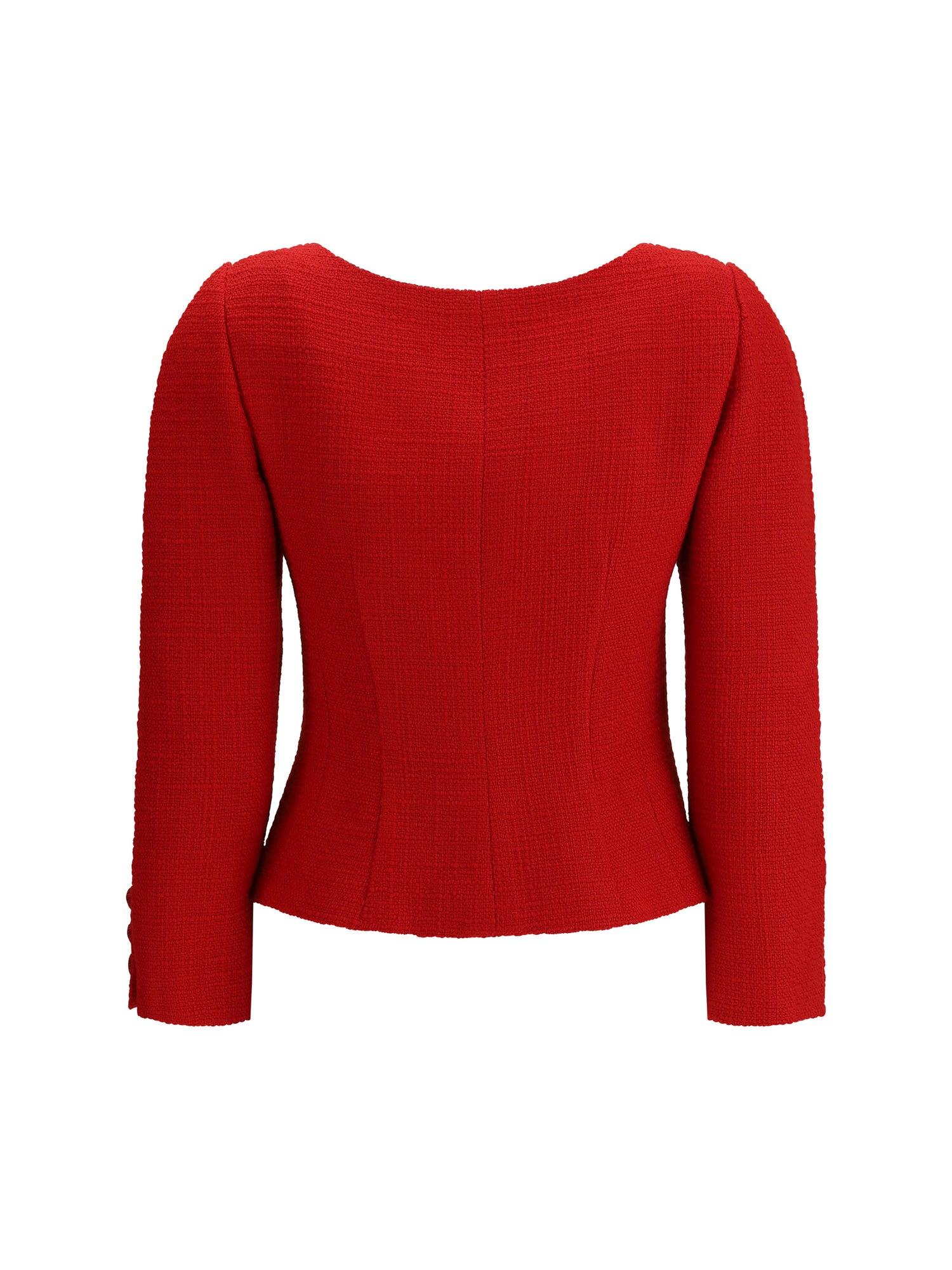 VALENTINO 40 short jacket in plain wool tweed