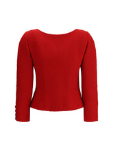 VALENTINO 40 short jacket in plain wool tweed