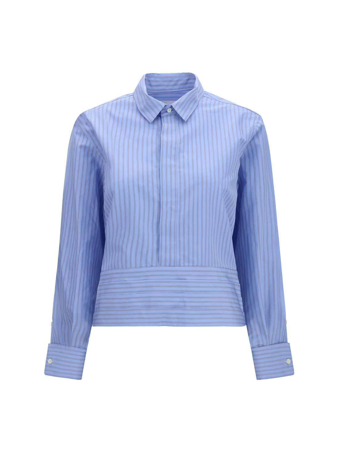 SACAI 1 cotton poplin shirt with belt