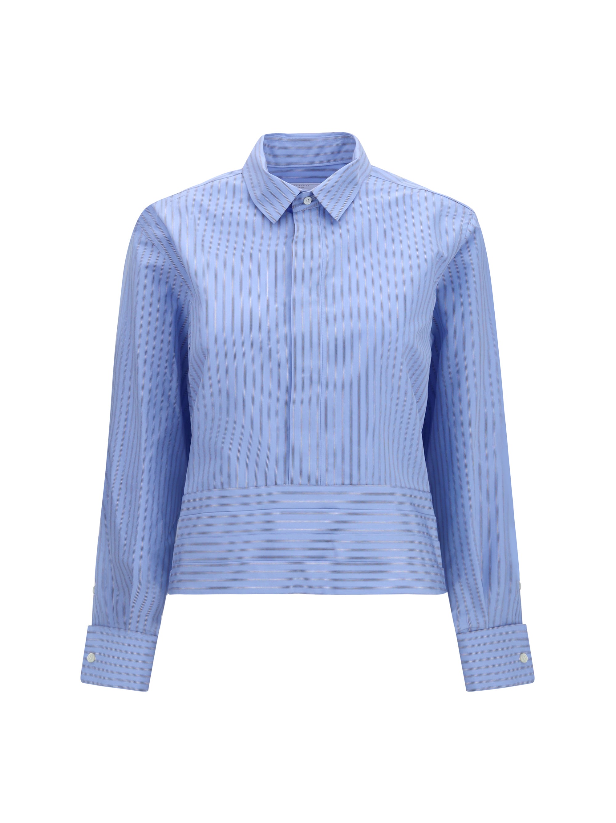 cotton poplin shirt with belt