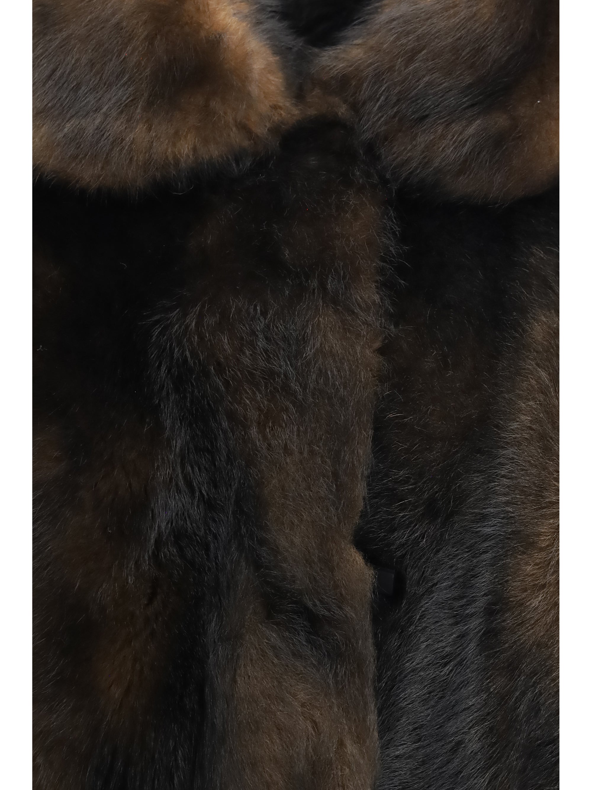 soft shearling jacket with shiny zipper pull