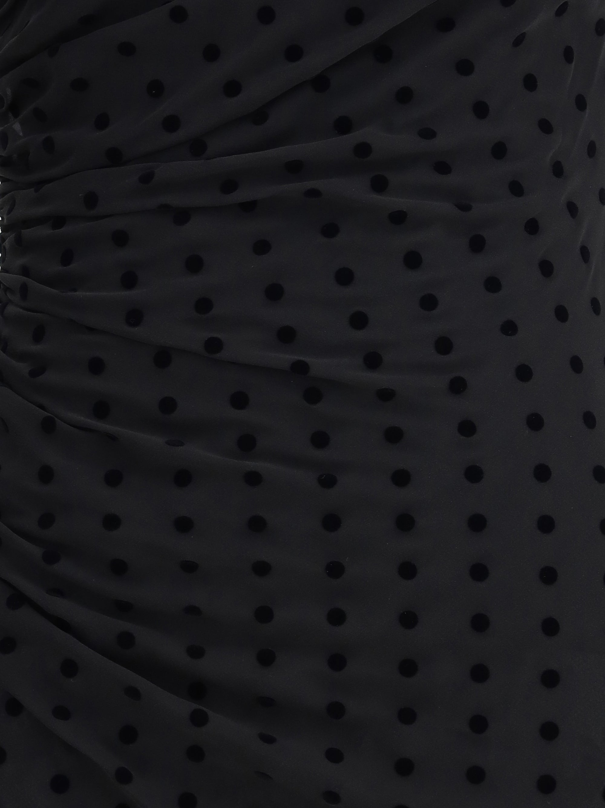 ALESSANDRA RICH 40 polka-dot one-shoulder dress