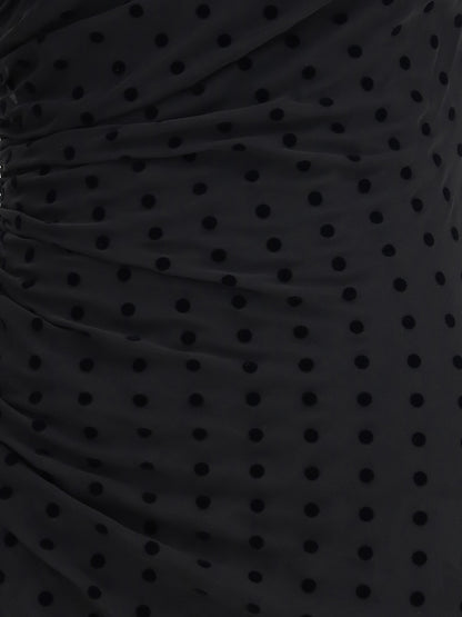 ALESSANDRA RICH 40 polka-dot one-shoulder dress