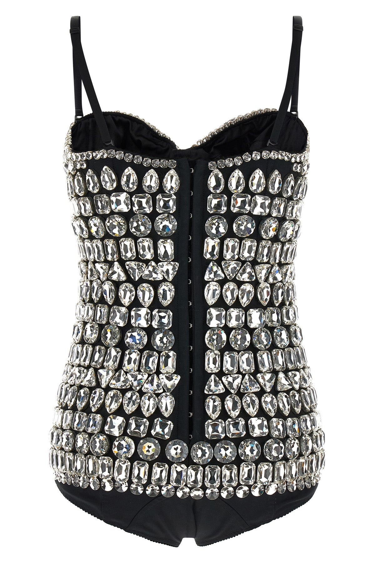 stretch fabric bodysuit covered
