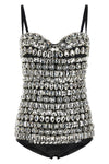 the dolce & gabbana bodysuit creates a sculptural silhouette through its precise