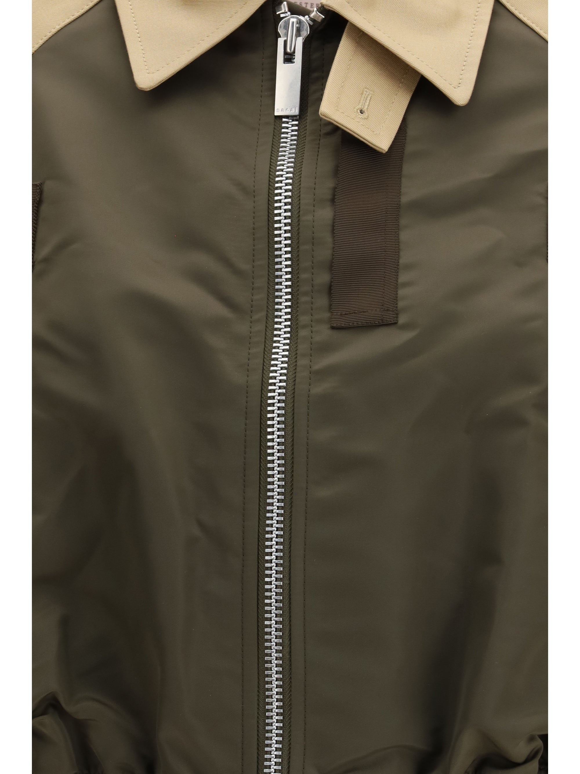 cotton and nylon bomber jacke