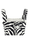 the dolce & gabbana cropped top is distinguished by a structured bustier constru