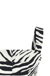 the dolce & gabbana cropped top is distinguished by a structured bustier constru