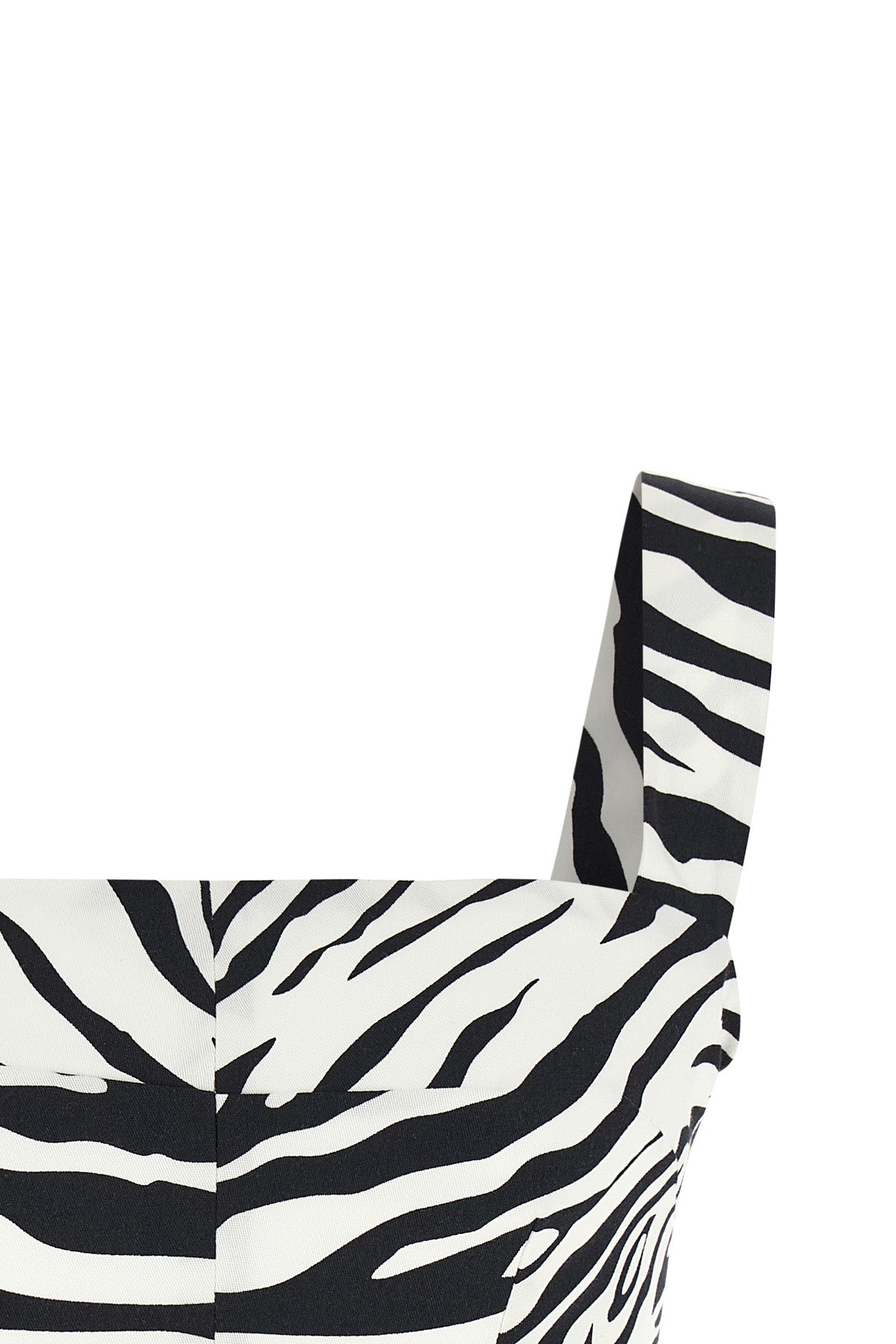 the dolce & gabbana cropped top is distinguished by a structured bustier constru