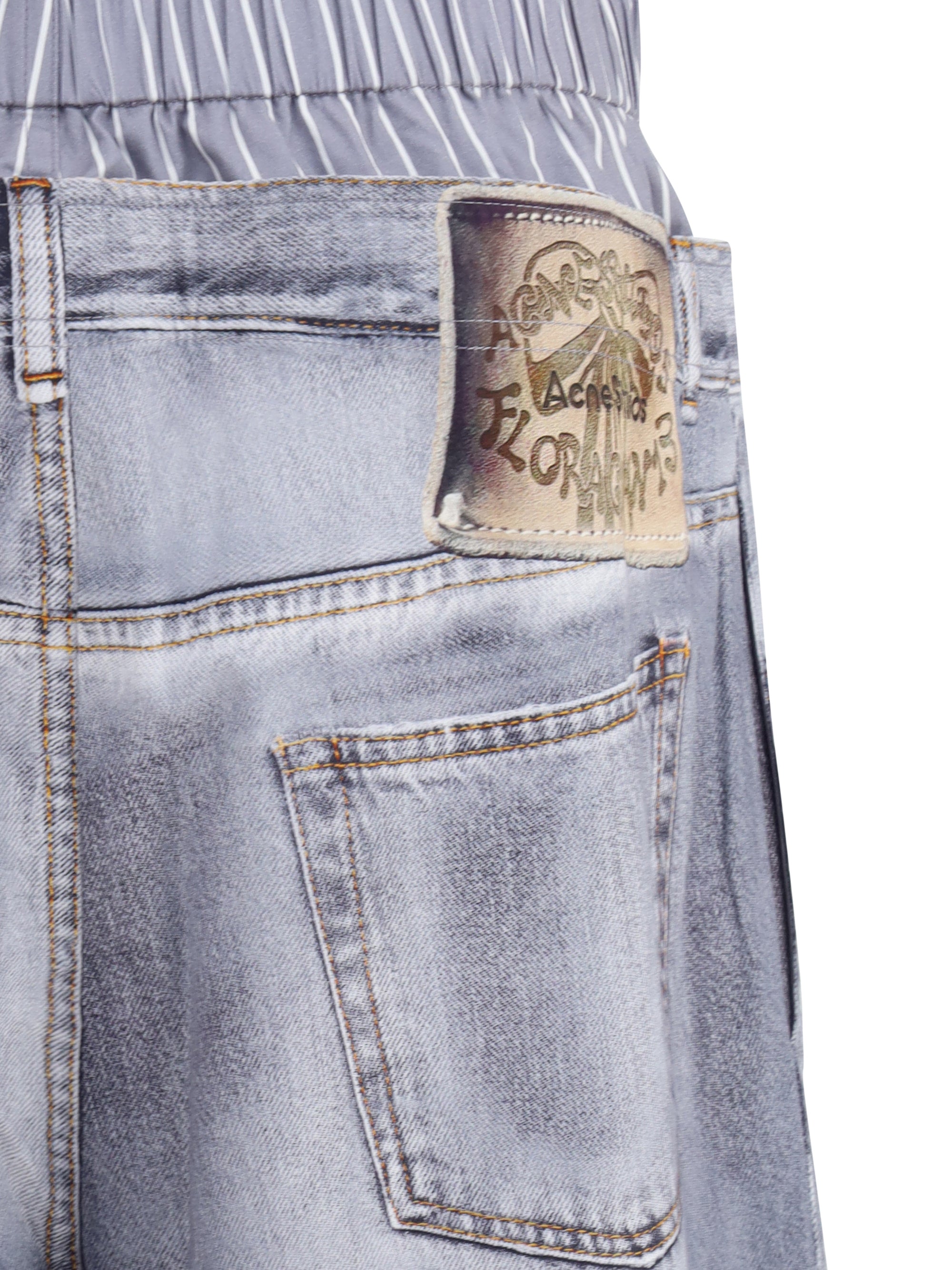 ACNE STUDIOS 38 denim print pants