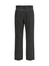 striped wool and cotton pant