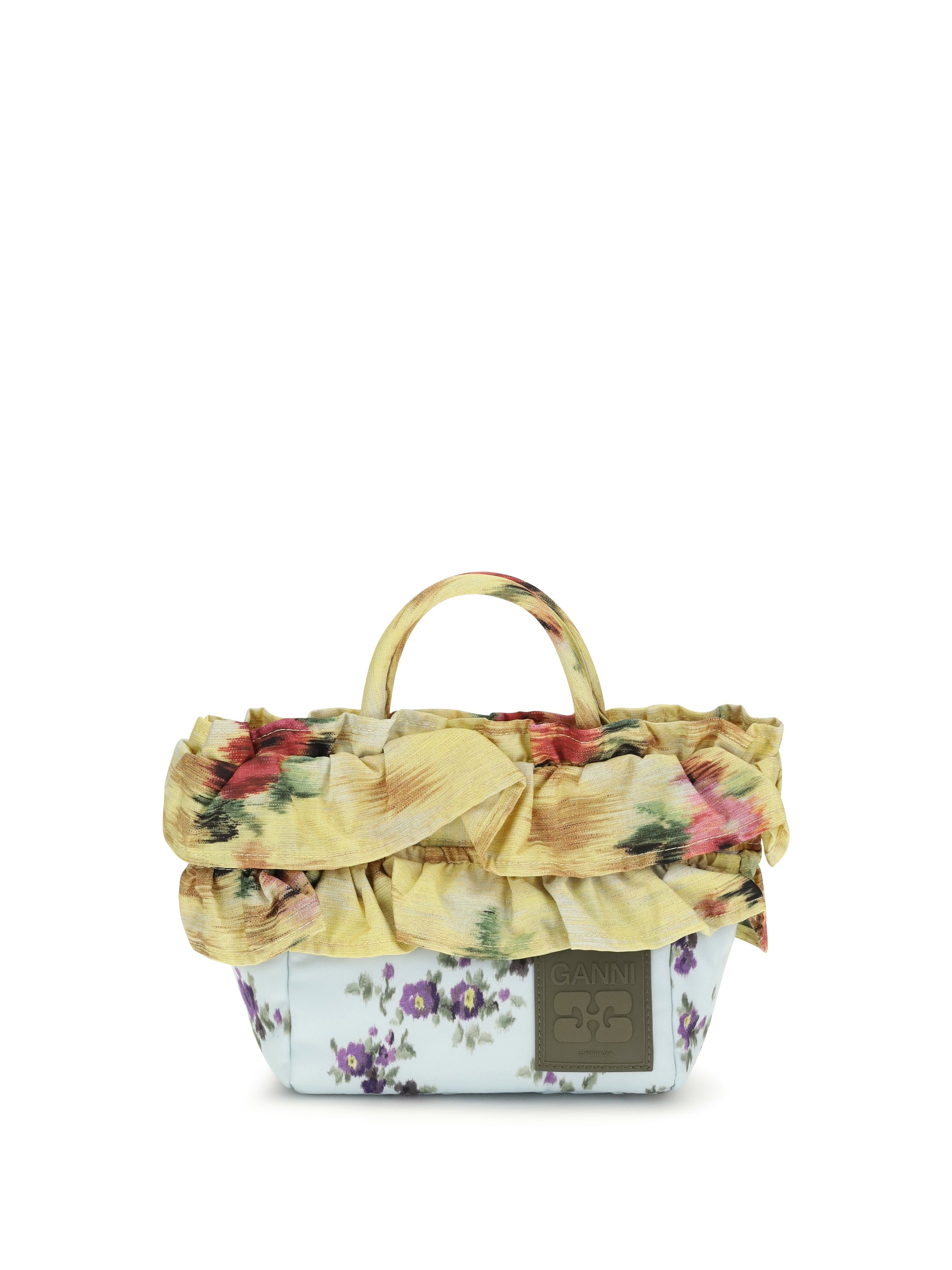 mini ruffle handbag with floral print