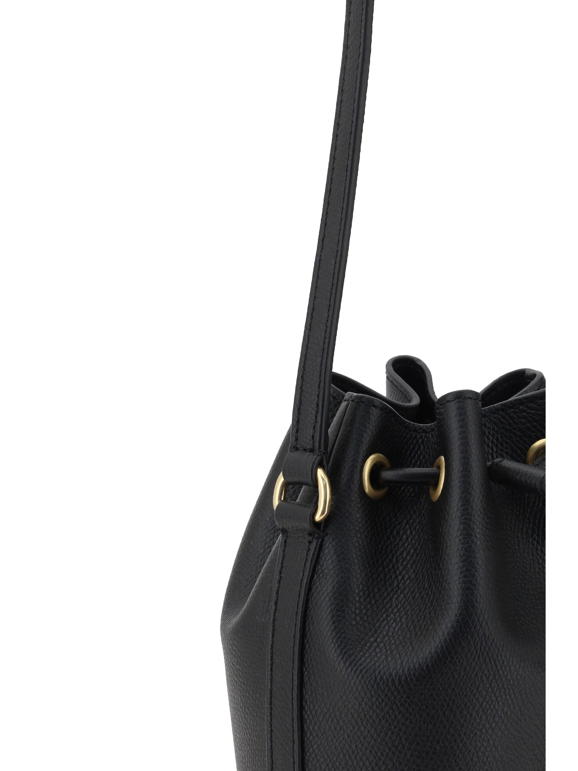 mini vlogo drawstring bucket bag