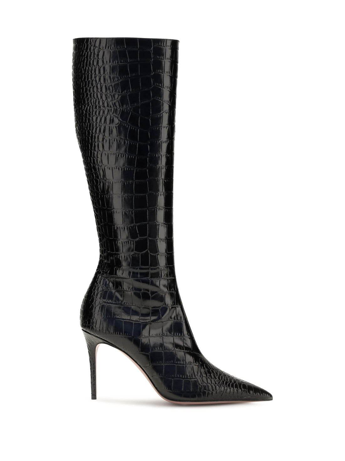 PARIS TEXAS 36 vera crocodile-effect leather knee-high boots