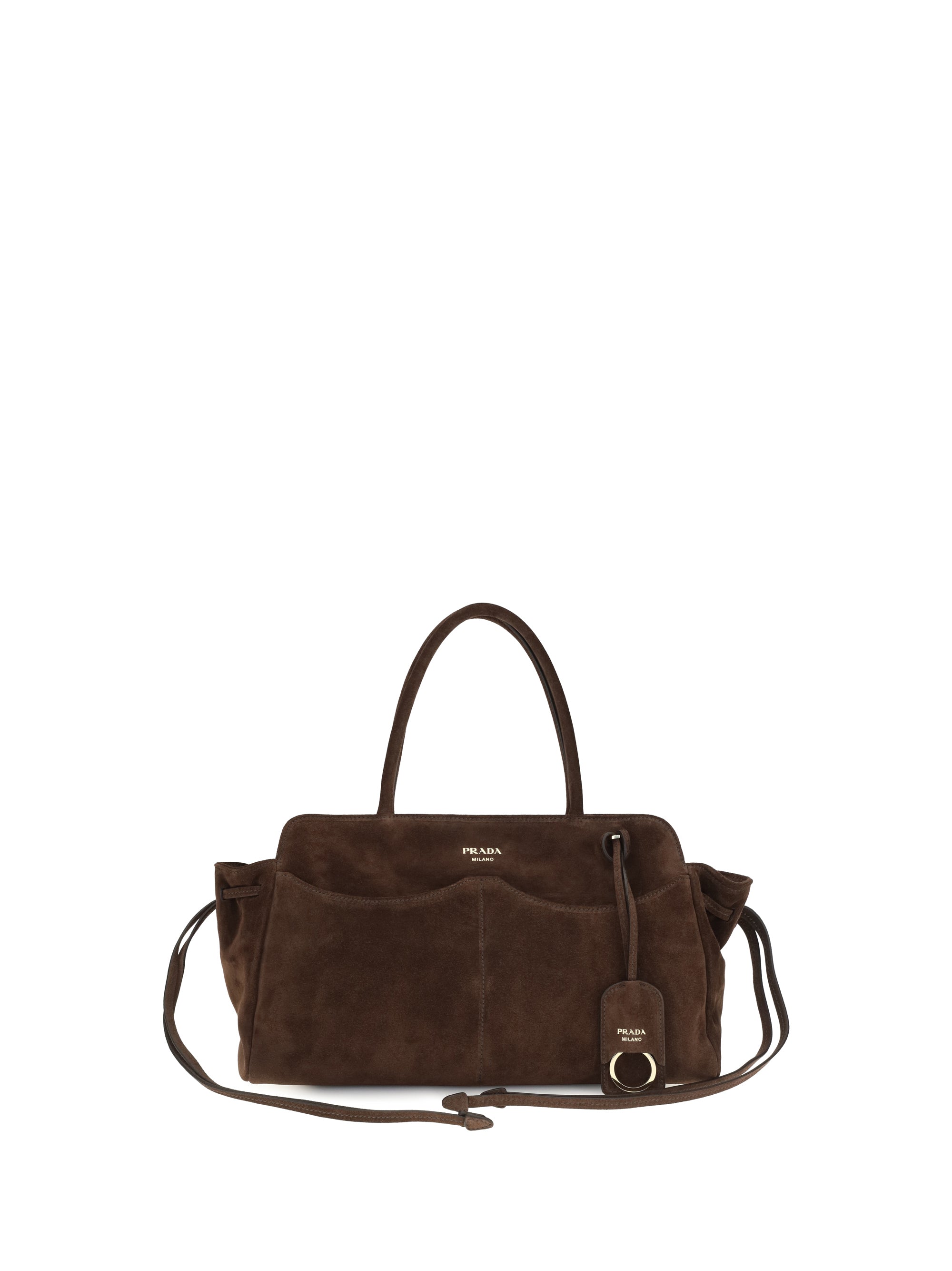 carry large suede handbag
