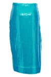fabric midi skirt withll-over sequin appliqués