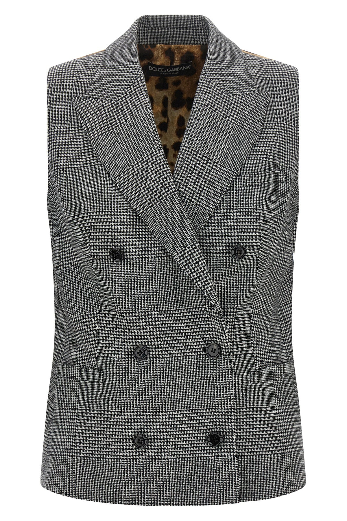 the dolce&gabbana vest defines a new concept of tailoring through a structured a