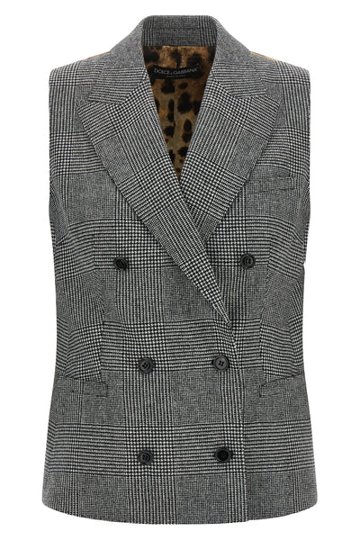 the dolce&gabbana vest defines a new concept of tailoring through a structured a