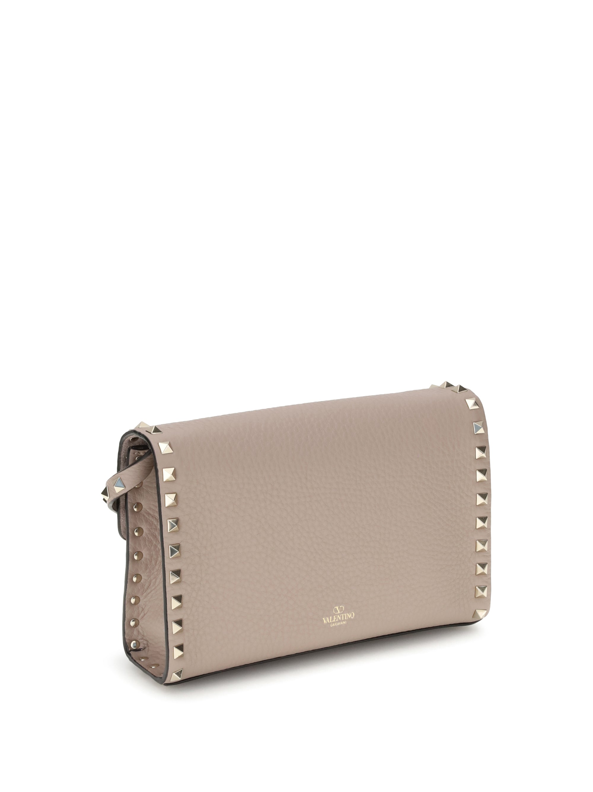 rockstud leather shoulder bag