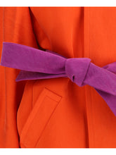 SAINT LAURENT 38 belted stonewashed silk satin coat