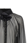 the dolce & gabbana blouse in silk chiffon stands out for its fluid and transpar
