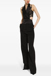 double-breasted vest in silk satin