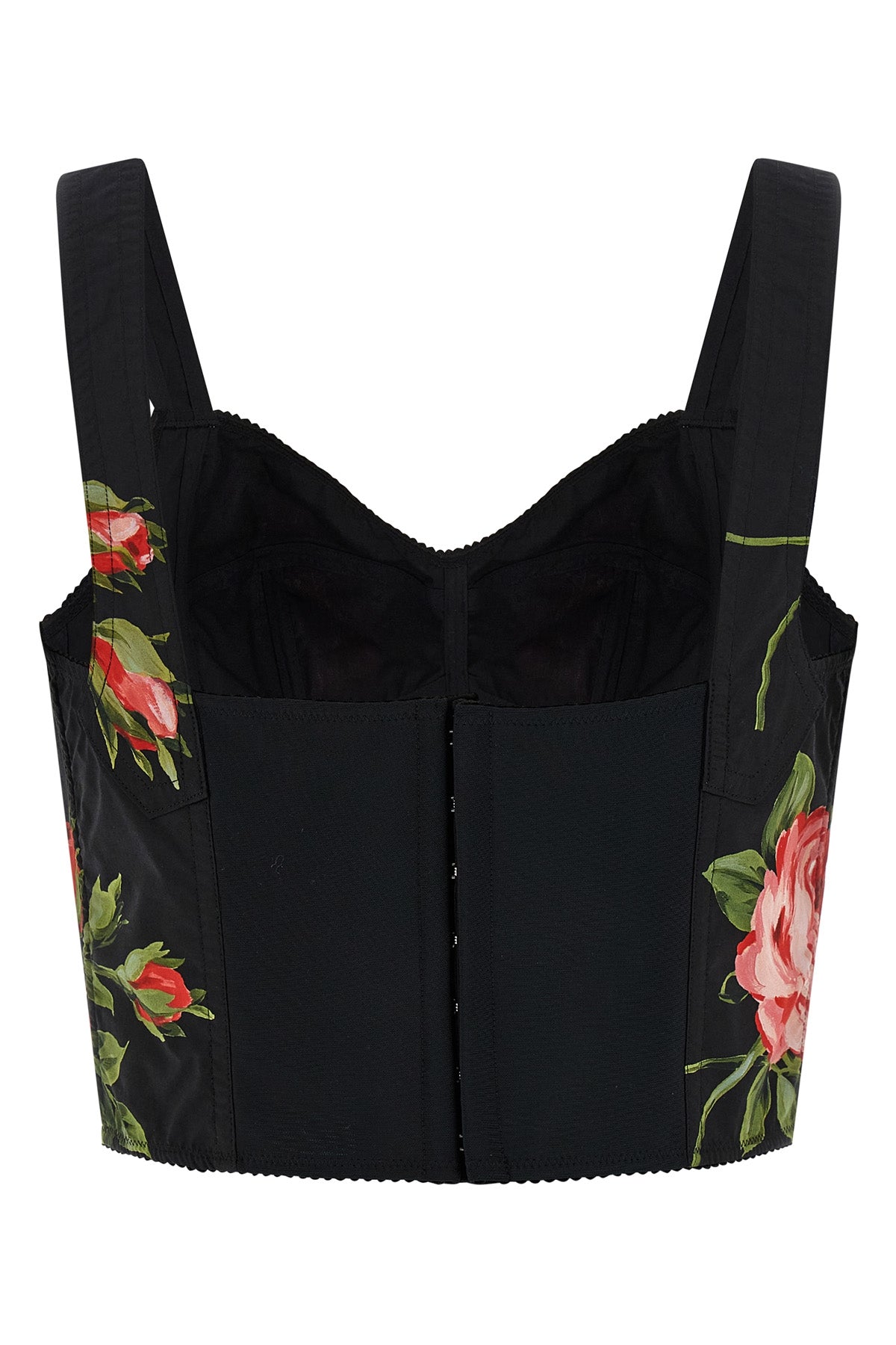 bustier top in bouquet rose print cotton