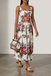 all over mazzo di fiori print cotton top