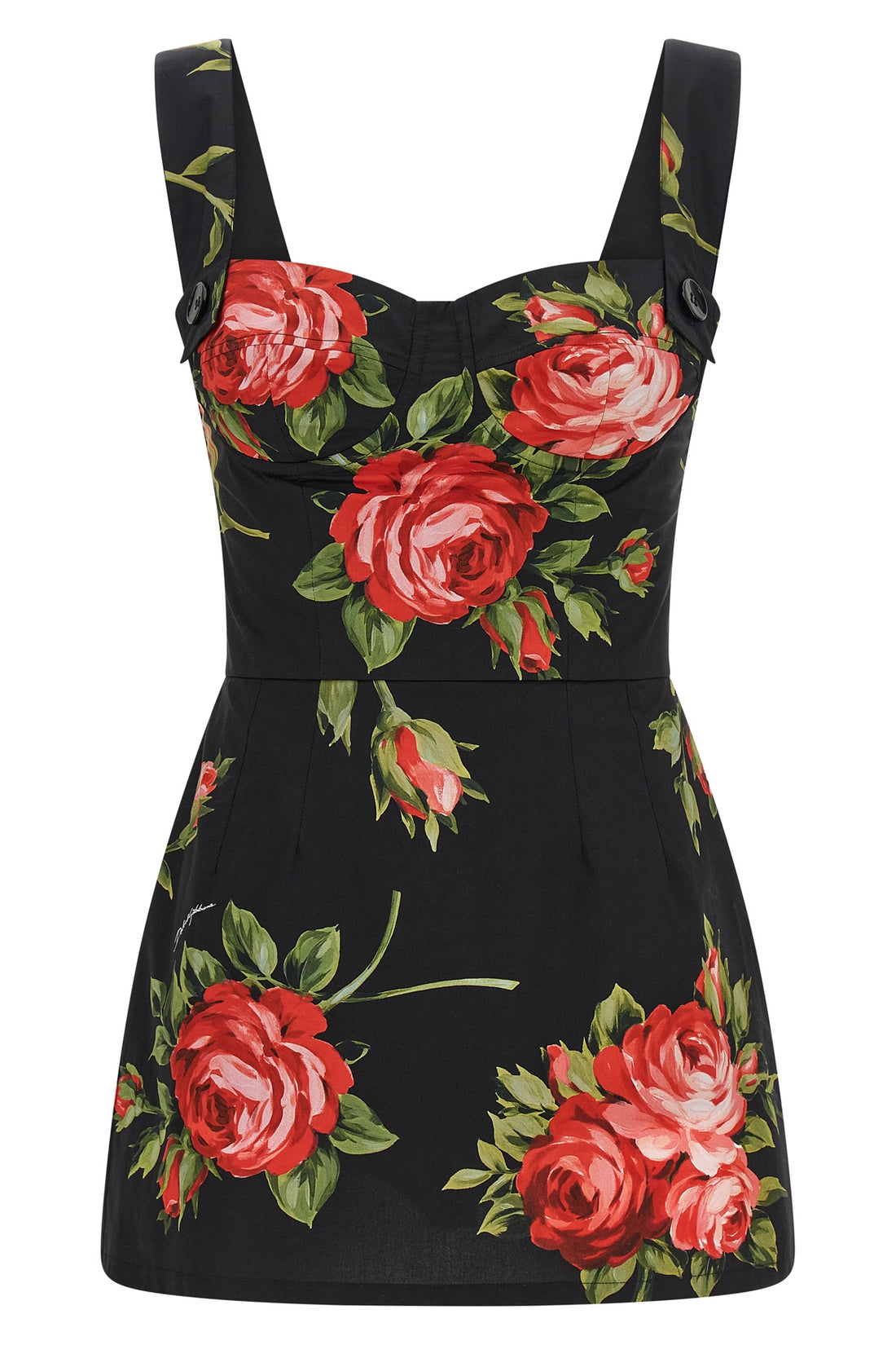 DOLCE &amp; GABBANA 38 all-over bouquet rose print cotton top