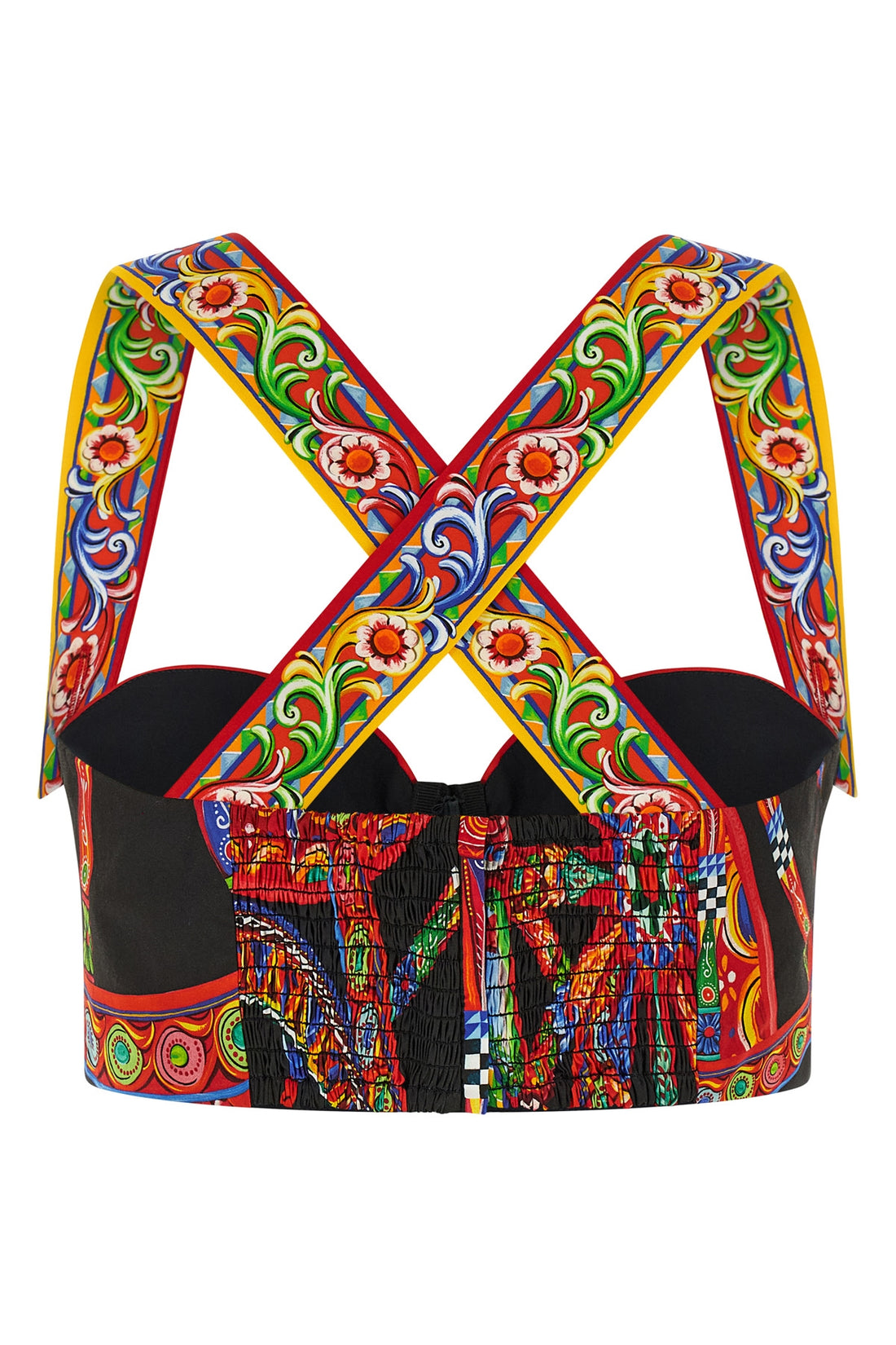 DOLCE &amp; GABBANA 38 the dolce &amp; gabbana bustier top in cotton poplin defines the silhouette through