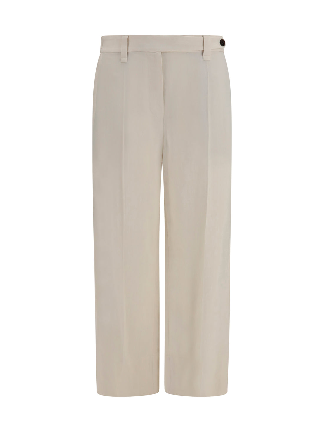 BRUNELLO CUCINELLI 44 cigarette pants in fluid viscose and linen twill