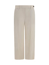 cigarette pants in fluid viscose and linen twill