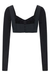 the dolce&gabbana black bustier top defines a new concept of tailoring through a