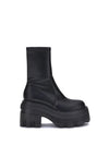 faux leather ankle boots