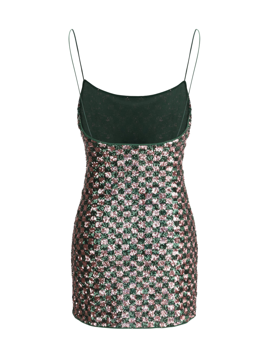 OSÉREE L sequins chess mini dress
