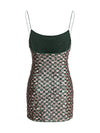 sequins chess mini dress