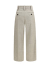 high-waisted pleated pants
