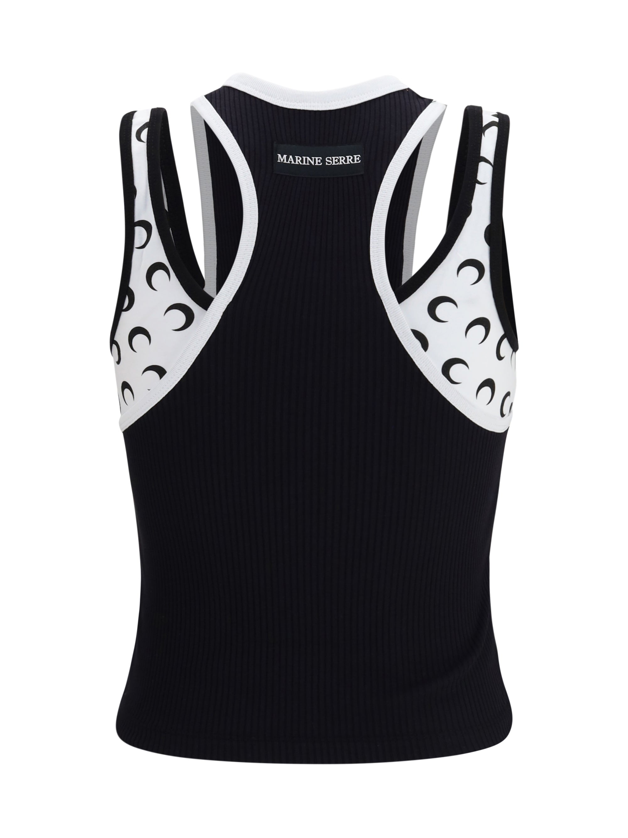 layered cotton jersey tank top