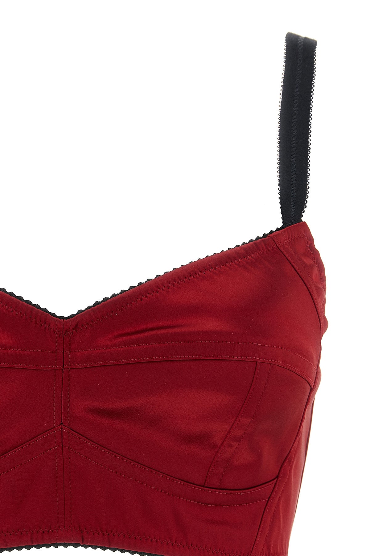 the dolce & gabbana top bustier respects a rigorous sartorial construction