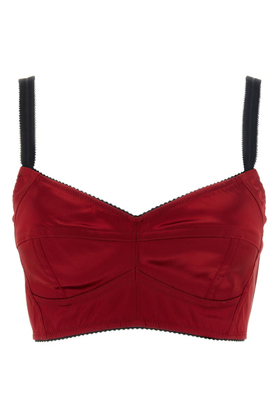 the dolce & gabbana top bustier respects a rigorous sartorial construction